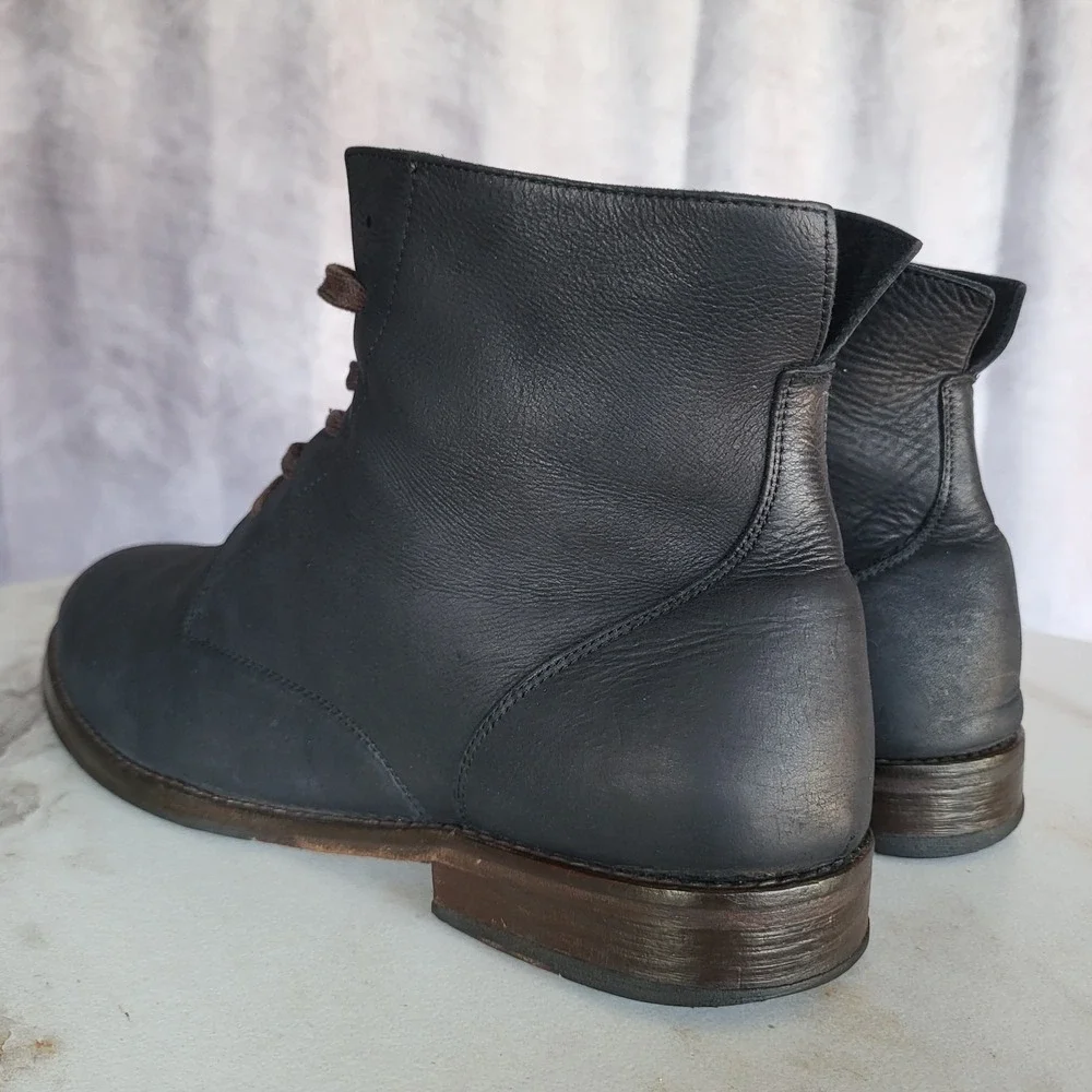 Maison Forte Lace Up Chukka Boots Black Men's Size 10.5 Leather